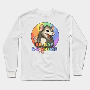 Be Gay Do Crime - Opossum Long Sleeve T-Shirt